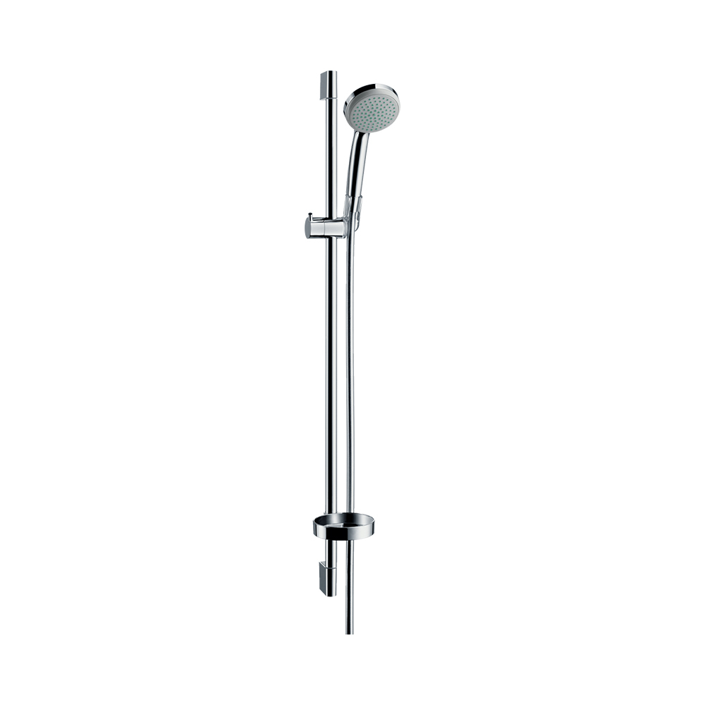 Купить Hansgrohe Croma 100 Душевой набор Mono со штангой 90 см и мыльницей хром 27724000 в магазине wardena.ru