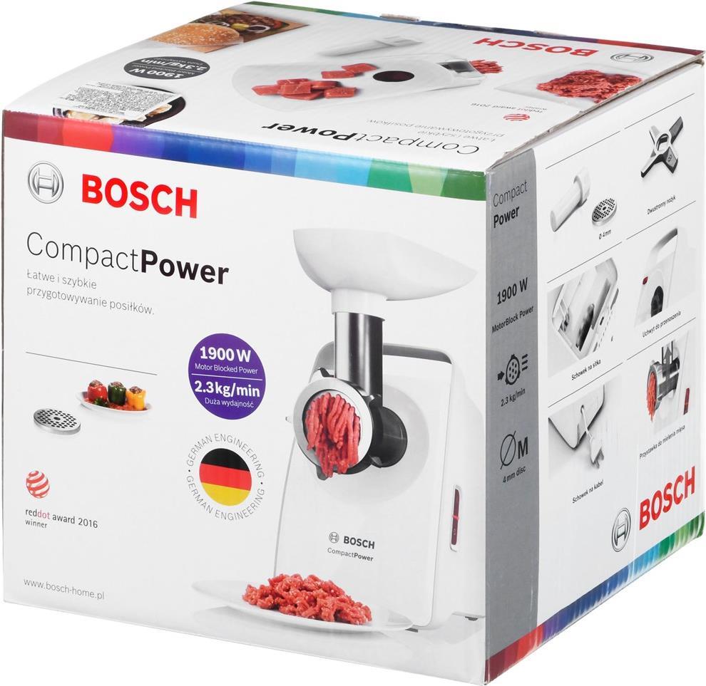 Купить BOSCH MMWPL 3000 CompactPower Fleischwolf 1900 W Weiß (MMWPL 3000) в магазине wardena.ru