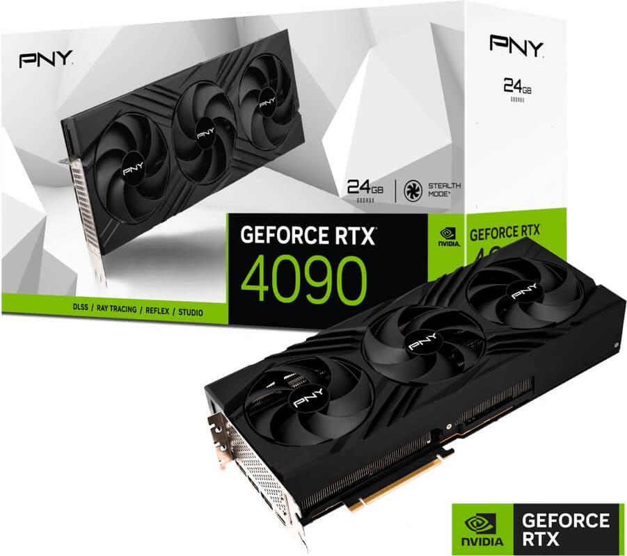 Купить PNY GeForce RTX 4090 VERTO Triple Fan - Grafikkarten - NVIDIA GeForce RTX 4090 - 24 GB GDDR6X - PCIe 4.0 x16 - HDMI, 3 x DisplayPort (VCG409024TFXPB1) в магазине wardena.ru