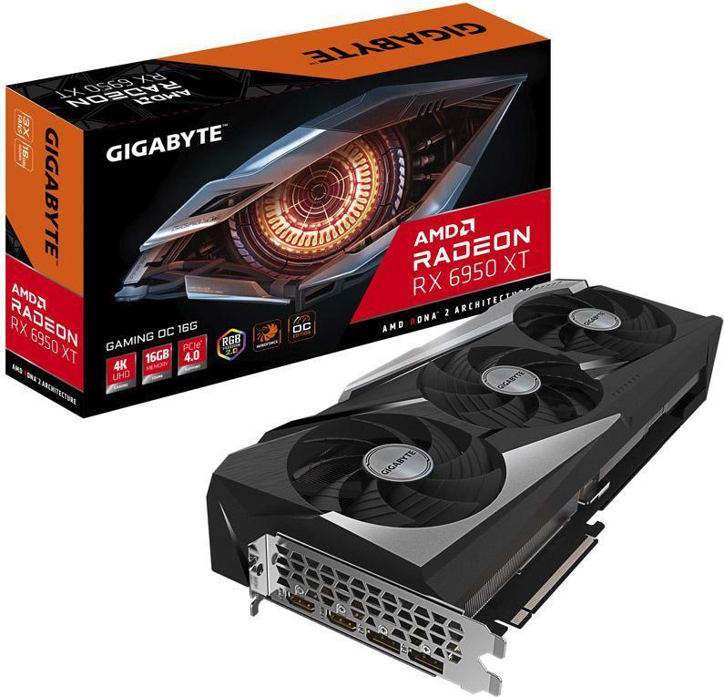 Купить Gigabyte Radeon RX 6950 XT GAMING OC 16G - Grafikkarten - Radeon RX 6950 XT - 16 GB GDDR6 - PCIe 4.0 - 2 x HDMI, 2 x DisplayPort (GV-R695XTGAMING OC-16GD) в магазине wardena.ru