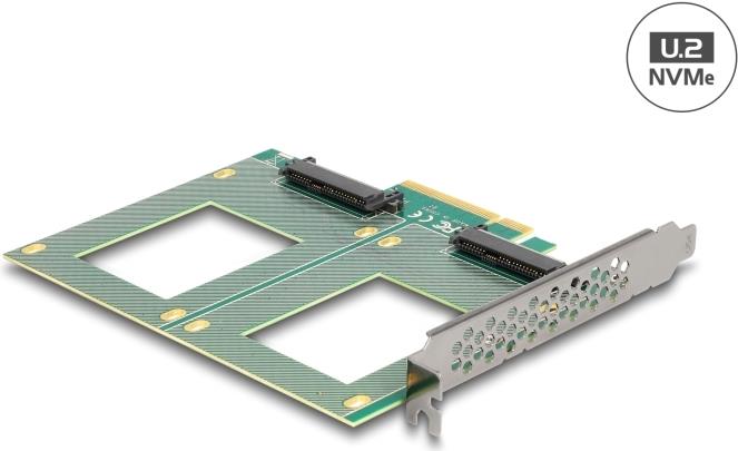 Купить Delock PCI Express 4.0 x8 Karte zu 2 x intern U.2 NVMe SFF-8639 - Bifurcation (LxB: 144 x 122 mm) (90162) в магазине wardena.ru
