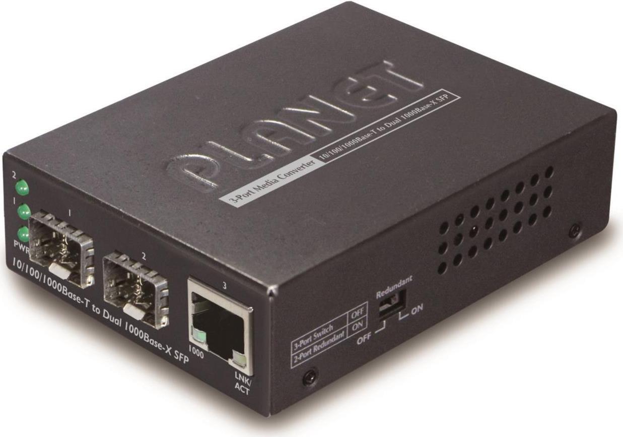 Купить PLANET GT-1205 Gigabit-Converter (2x SFP 1x RJ-45) (GT-1205A) в магазине wardena.ru