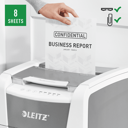 Купить Leitz 80130000 Aktenvernichter Kreuzschreddern 22 cm Grau - Weiß (80130000) в магазине wardena.ru