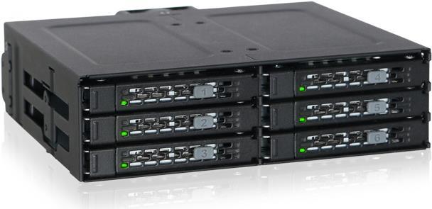 Купить Icy Dock MB608SP-B HDD / SSD-Gehäuse 2.5/3.5" Schwarz Speicherlaufwerksgehäuse (MB608SP-B) в магазине wardena.ru