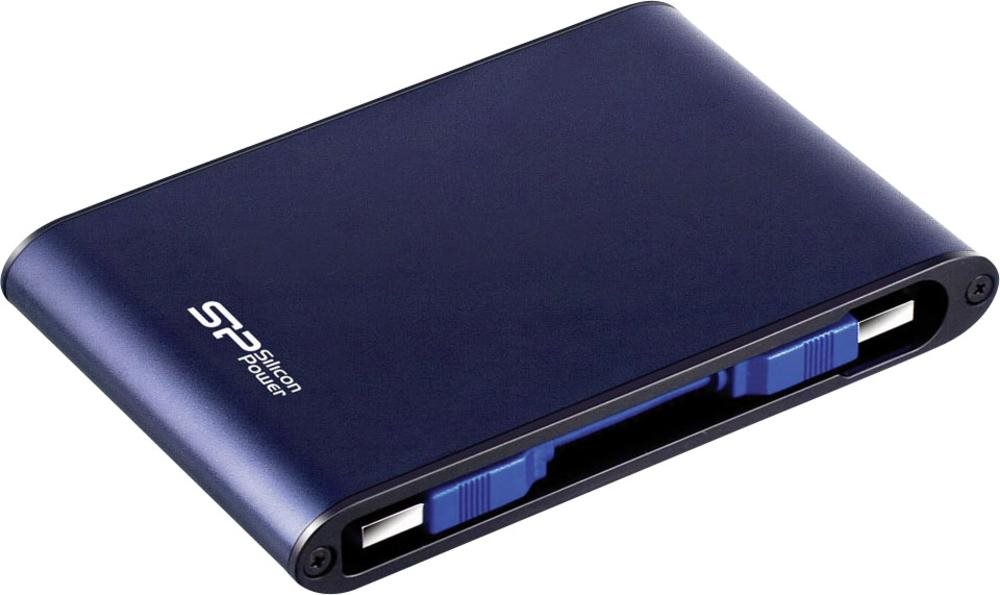 Купить SILICON POWER Armor A80 - Festplatte - 2 TB - extern (tragbar) - 2.5" (6.4 cm) - USB 3.0 - Blau (SP020TBPHDA80S3B) в магазине wardena.ru