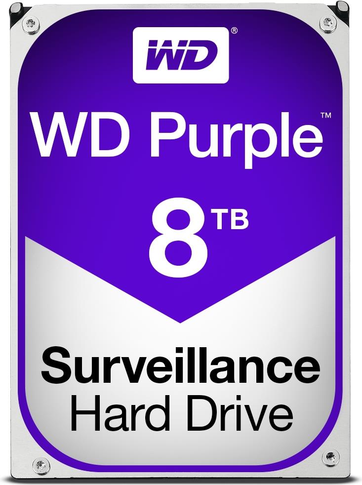 Купить WD Purple WD80PURZ - Festplatte - 8 TB - intern - 3.5" (8.9 cm) - SATA 6Gb/s - 5400 U/min - Puffer: 128 MB в магазине wardena.ru