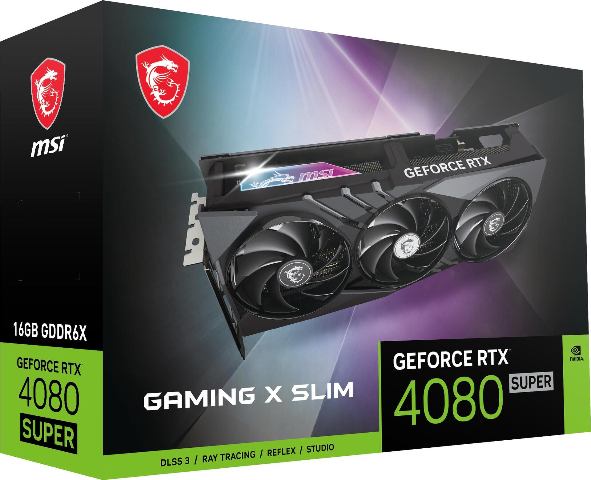 Купить MSI GAMING GeForce RTX 4080 SUPER 16G X SLIM - GeForce RTX 4080 SUPER - 16 GB - GDDR6X - 256 Bit - 7680 x 4320 Pixel - PCI Express 4.0 (V511-228R) в магазине wardena.ru