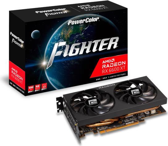 Купить PowerColor Fighter RX 6600XT AMD Radeon RX 6600 XT 8 GB GDDR6 (AXRX 6600XT 8GBD6-3DH) в магазине wardena.ru