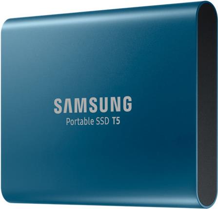 Купить Samsung Portable SSD T5 MU-PA500 - SSD - verschlüsselt - 500GB - extern (tragbar) - USB 3,1 Gen 2 - 256-Bit-AES - Ocean Blue (MU-PA500B/EU) в магазине wardena.ru