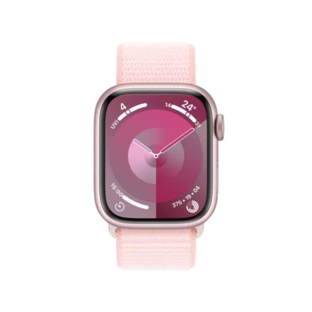 Купить APPLE Watch Series 9 GPS + Cellular 41mm Pink Aluminium Case with Light Pink Sport Loop (MRJ13QF/A) в магазине wardena.ru