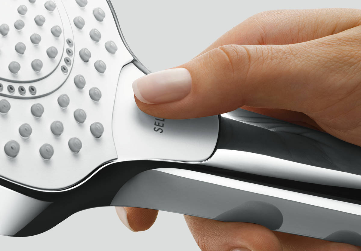 Купить Hansgrohe Croma Select S Ручной душ Vario EcoSmart 9 л/мин хром-белый матовый 26803400 в магазине wardena.ru