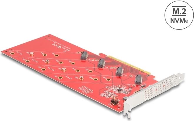 Купить Delock PCI Express x16 Karte zu 4 x intern NVMe M.2 Key M 110 mm (90617) в магазине wardena.ru