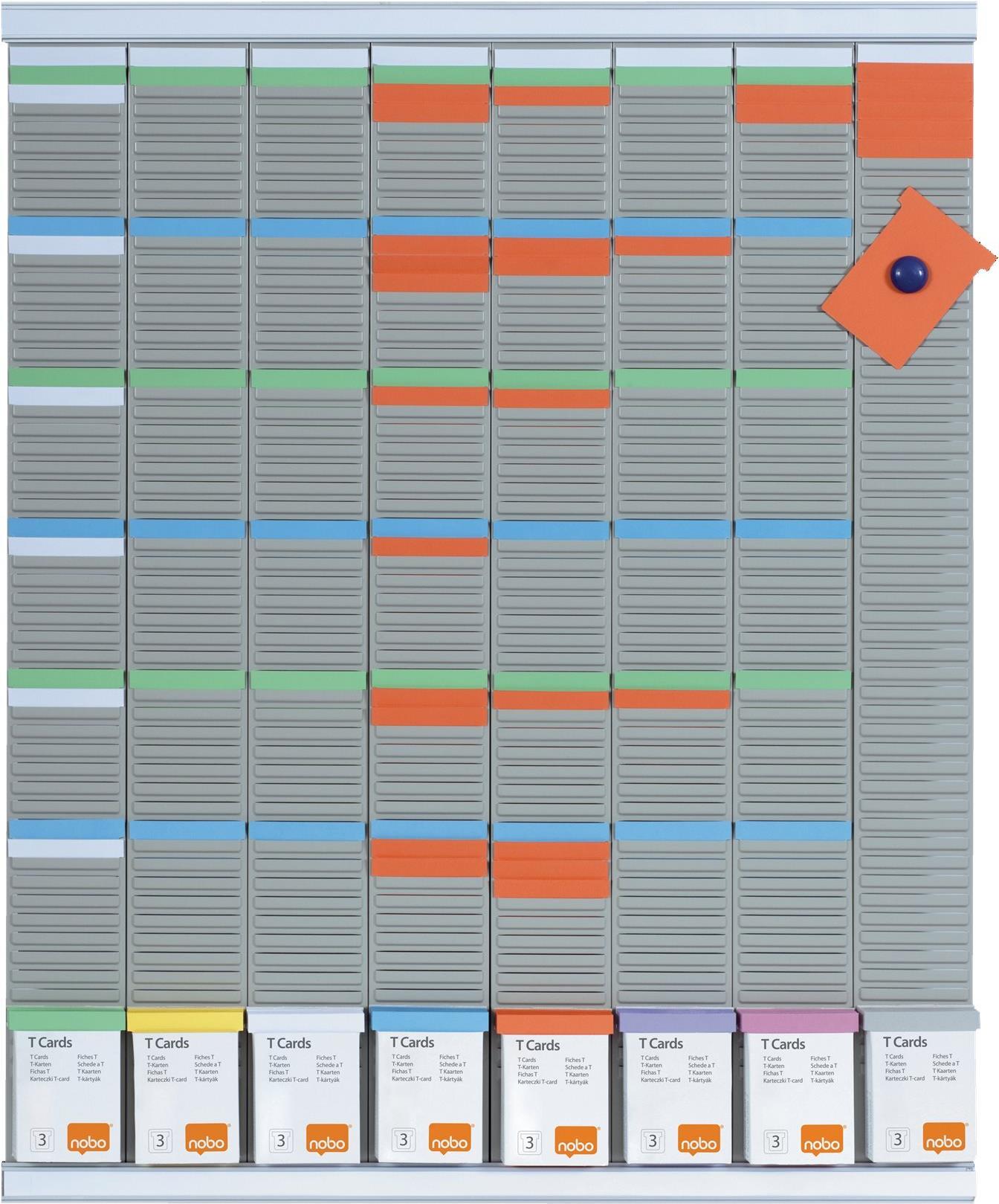 Купить Nobo T-Karten-Planung - Wochenplaner - 8 Spalten - 54 Fächer (2910800) в магазине wardena.ru