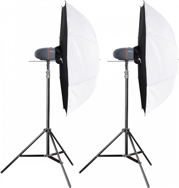 Купить mantona Walimex Pro Newcomer Studioset Mini 200 - Stroboskoplampen-Kit - 2 Köpfe x 1 Lampe - 200 Ws - AC (21320) в магазине wardena.ru