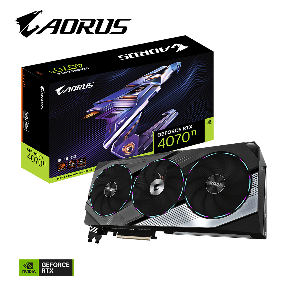 Купить Gigabyte AORUS GeForce RTX 4070 Ti ELITE 12G - GeForce RTX 4070 Ti - 12 GB - GDDR6X - 192 Bit - 7680 x 4320 Pixel - PCI Express 4.0 (GV-N407TAORUS E-12GD) в магазине wardena.ru