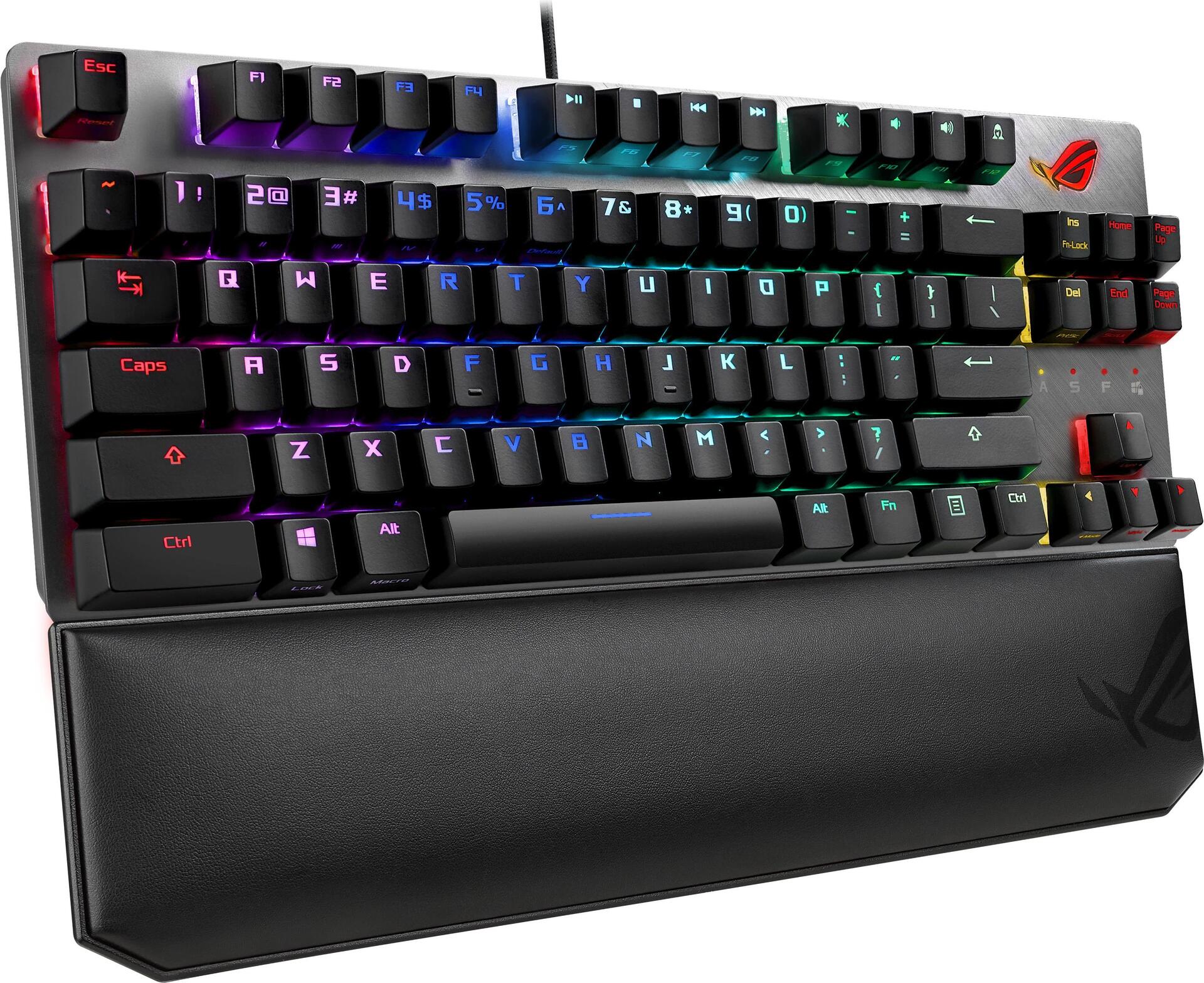 Купить ASUS ROG Strix Scope TKL Deluxe - Tastatur - Hintergrundbeleuchtung - USB - Deutsch - Tastenschalter: CHERRY MX Brown - Grau, Schwarz (90MP00N7-BKDA00) в магазине wardena.ru