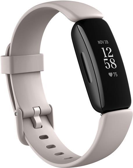 Купить Fitbit Inspire 2 - Schwarz - Aktivitätsmesser mit Band - Silikon - Lunar White - Bandgröße 140-220 mm - S/L - einfarbig - Bluetooth (FB418BKWT) в магазине wardena.ru