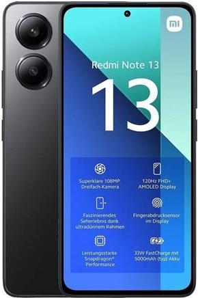 Купить Xiaomi Redmi Note 13 4G Dual Sim 6GB RAM 128GB - Black (MZB0FYFEU) в магазине wardena.ru