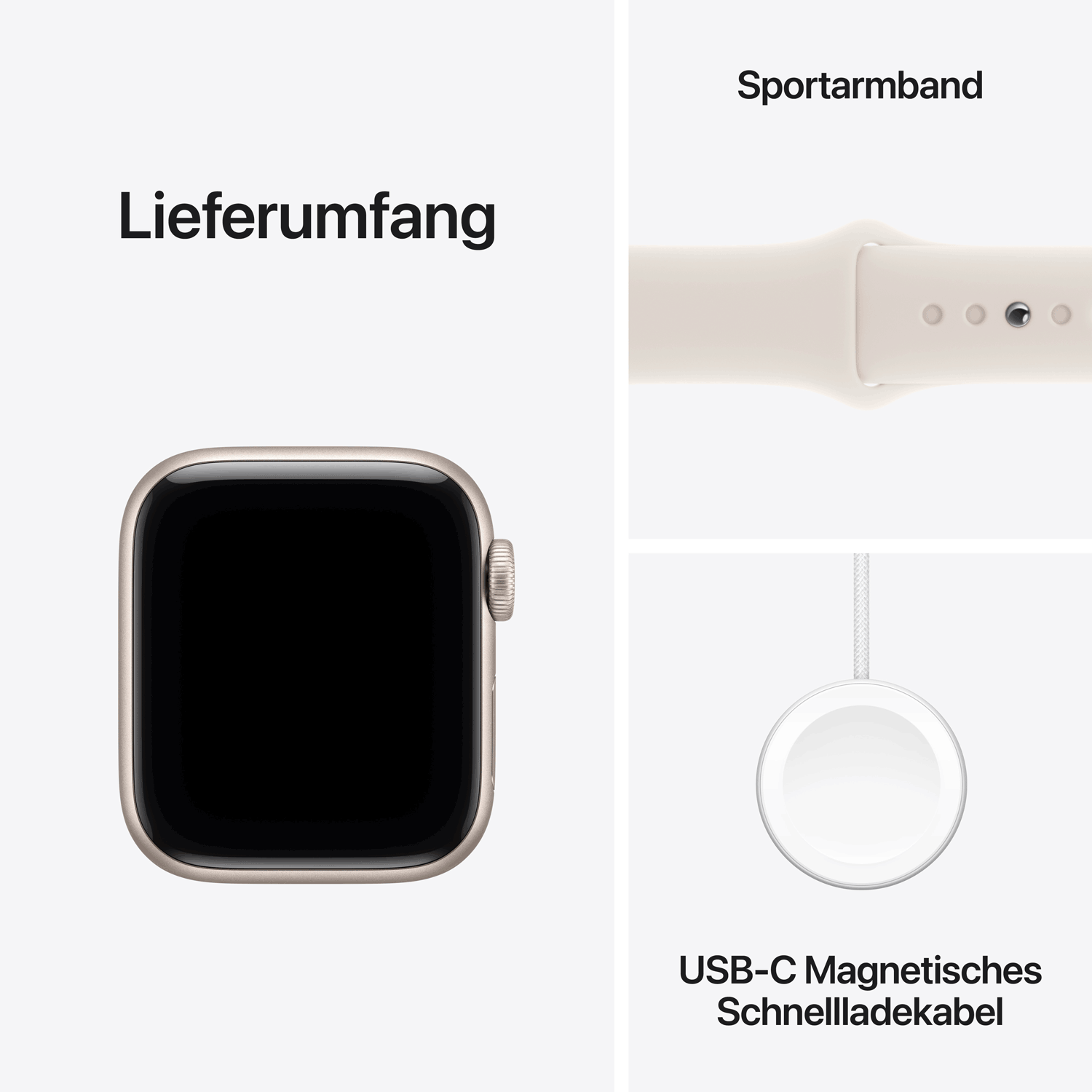 Купить Apple Watch SE 3 Aluminium Cellular 40mm Polarstern (Sportarmband polarstern) S/M (MEP64ZR/A) в магазине wardena.ru
