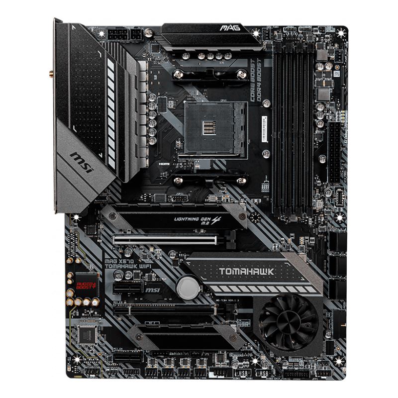 Купить MSI MAG X570 TOMAHAWK WIFI - Motherboard - ATX - Socket AM4 - AMD X570 Chipsatz - USB-C Gen2, USB 3.2 Gen 1, USB 3.2 Gen 2 - Bluetooth, 2.5 Gigabit LAN, Wi-Fi - Onboard-Grafik (CPU erforderlich) - HD Audio (8-Kanal) (7C84-001R) в магазине wardena.ru