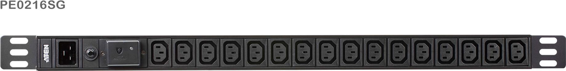 Купить ATEN 0U Basis-PDU mit Überspannungsschutz - Standard - 0U - Aluminium - Schwarz - 16 AC-Ausgänge - C13-Koppler (PEO216SG-AT-G) в магазине wardena.ru