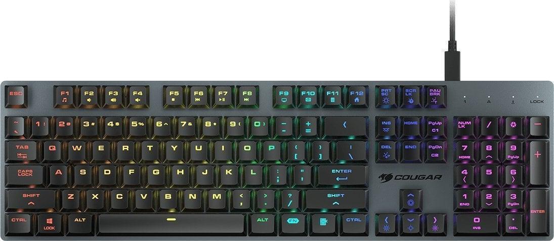 Купить COUGAR Gaming LUXLIM - Volle Größe (100%) - USB - Optomechanischer Schlüsselschalter - QWERTY - Schwarz (37LUXO1MI.0002) в магазине wardena.ru