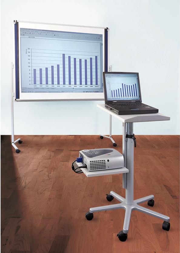 Купить MAUL - Wagen für Projektor / Notebook - Stahl, Melaminharz - Grau (93330-82) в магазине wardena.ru