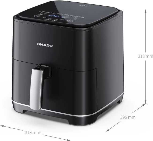 Купить Sharp Air Fryer AF-GS552A Power 1700 W, Capacity 5.5 L, schwarz (AF-GS552A) в магазине wardena.ru
