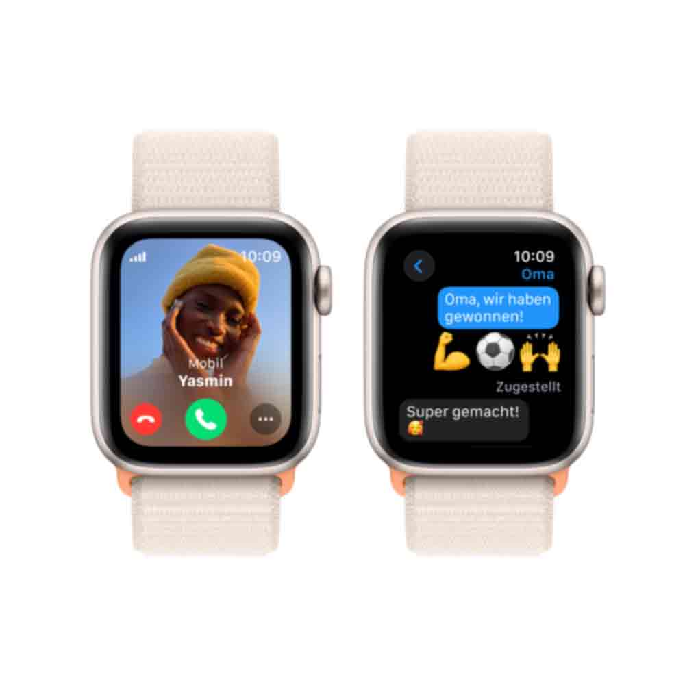 Купить Apple Watch SE (GPS + Cellular) - 40 mm - Starlight Aluminium - intelligente Uhr mit Sportschleife - Stoff - Starlight - Handgelenkgröße: 130-200 mm - 32GB - Wi-Fi, LTE, Bluetooth - 4G - 27,8 g (MRG43QF/A) в магазине wardena.ru