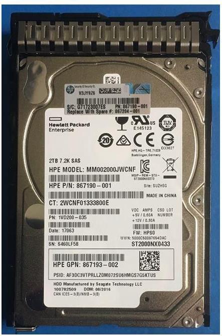 Купить HPE SPS-DRV HDD 2TB 12G 7.2K SFF SAS SC (867204-001) в магазине wardena.ru