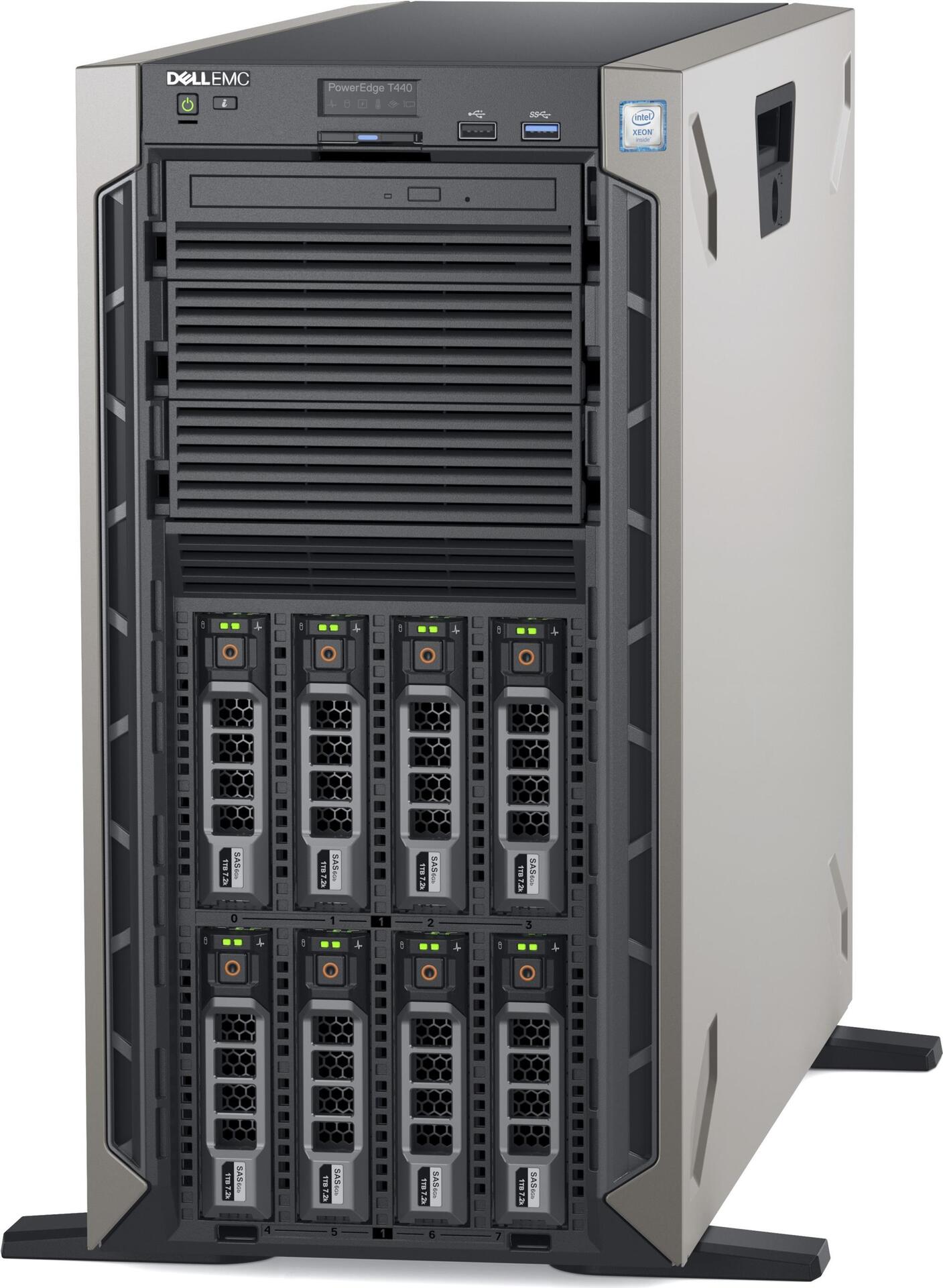 Купить DELL PowerEdge T440 Server 600 GB Tower (5U) Intel® Xeon Silver 2,1 GHz 16 GB DDR4-SDRAM 495 W (PET4401B) в магазине wardena.ru