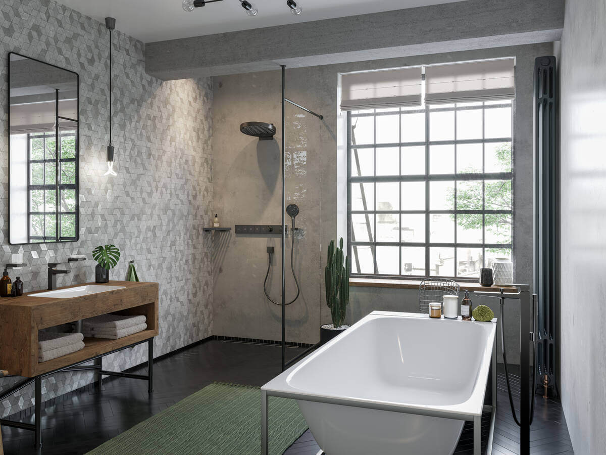 Купить Hansgrohe Rainfinity Верхний душ 360 3jet с настенным креплением бронза 26234140 в магазине wardena.ru