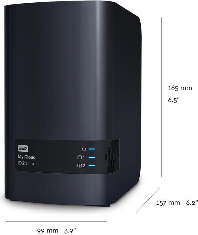 Купить WD My Cloud EX2 Ultra WDBVBZ0060JCH - Gerät für persönlichen Cloudspeicher - 2 Schächte - 6TB - HDD 3TB x 2 - RAID 0, 1, JBOD - RAM 1GB - Gigabit Ethernet - iSCSI (WDBVBZ0060JCH-EESN) в магазине wardena.ru