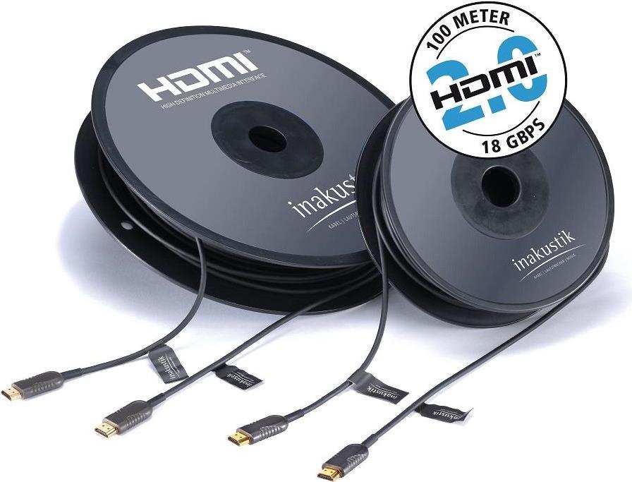 Купить in-akustik Profi - HDMI-Kabel - HDMI männlich zu HDMI männlich - 50 m - Glasfaser - Anthrazit - 4K Unterstützung (009241050) в магазине wardena.ru