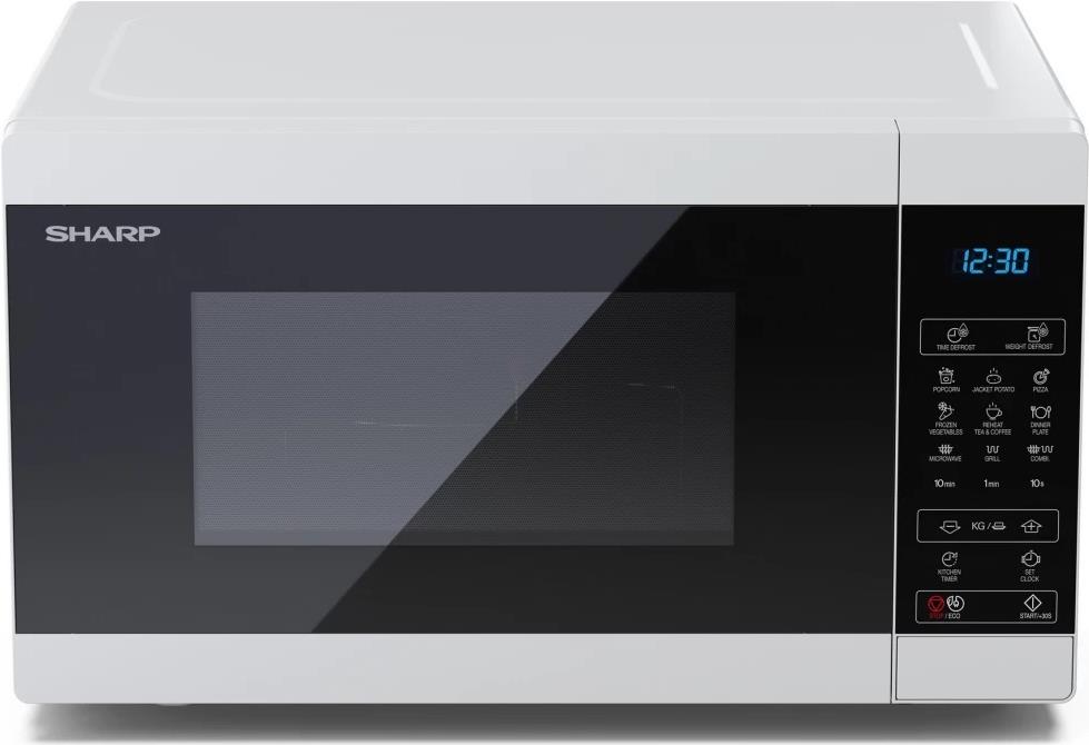 Купить Sharp YC-MG81E-W Mikrowelle Schwarz - Weiß Grill-Mikrowelle Arbeitsplatte 28 l 900 W (YC-MG81EW) в магазине wardena.ru