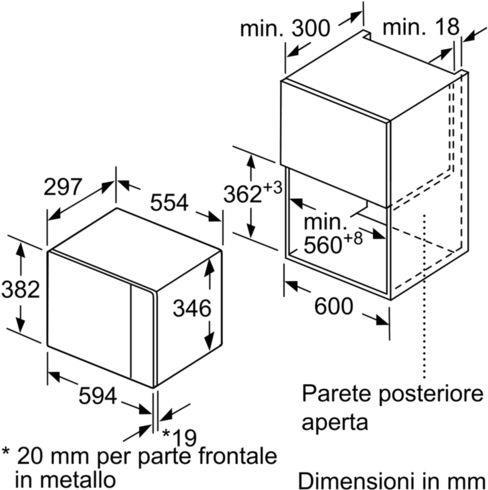 Купить Bosch Serie 4 BFL523MS0 Mikrowelle Integriert Solo-Mikrowelle 20 l 800 W Schwarz - Edelstahl (BFL523MS0) в магазине wardena.ru