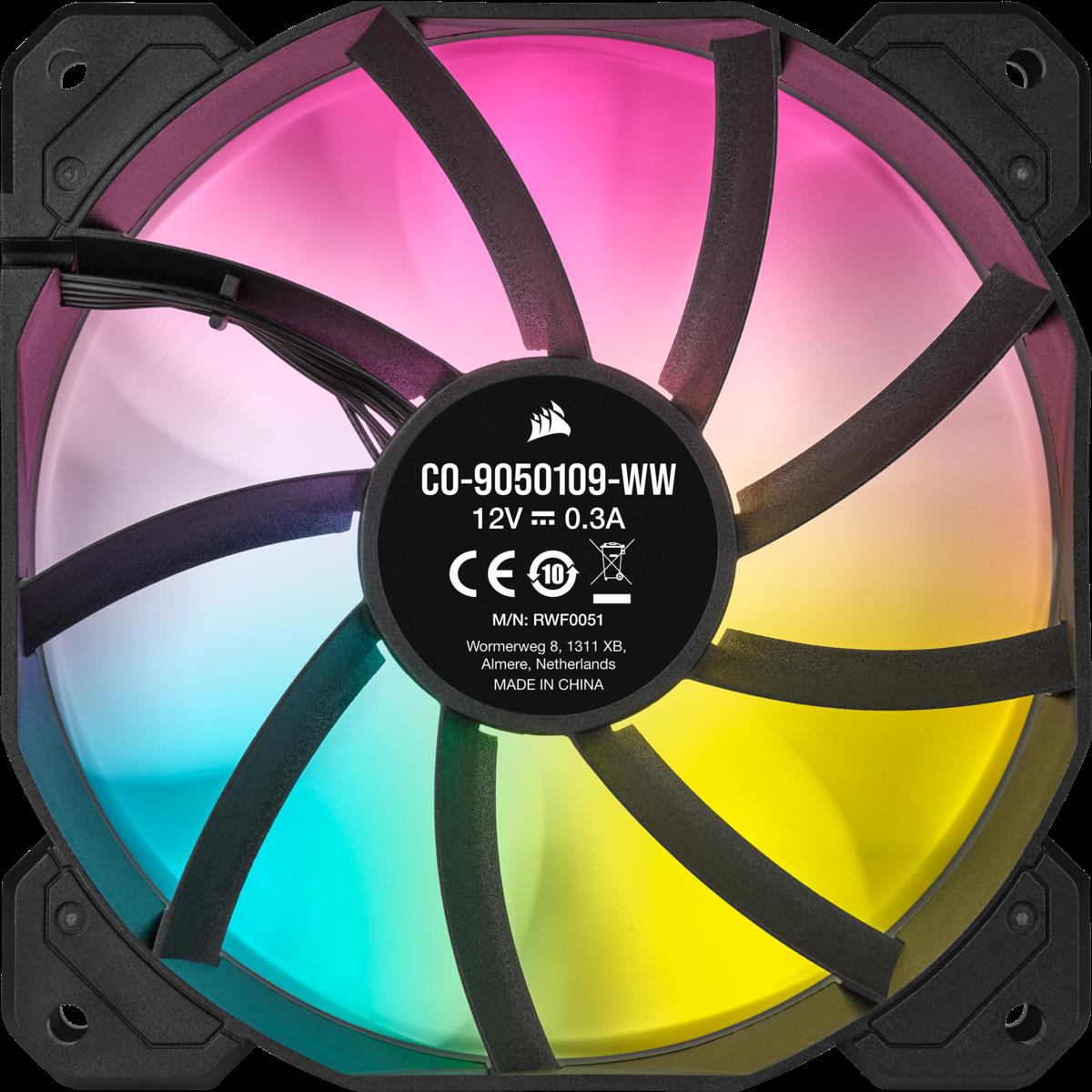Купить CORSAIR iCUE SP120 RGB ELITE - System Schrank-Gebläseset - 120 mm (Packung mit 3) (CO-9050109-WW) в магазине wardena.ru