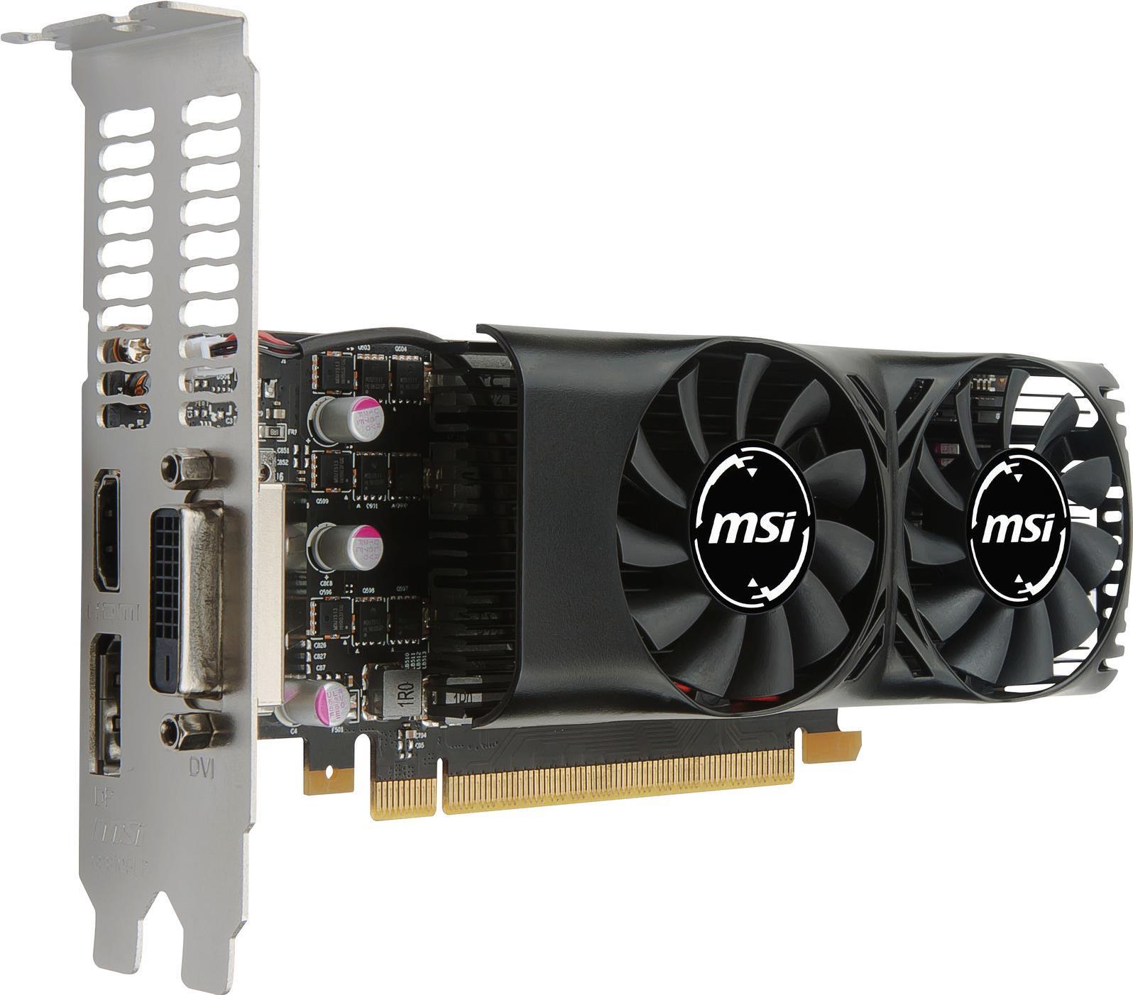 Купить MSI GTX1050 TI 4GT LP 4096MB,PCI-E,DVI,HDMI,DP,LP (V809-2404R) в магазине wardena.ru