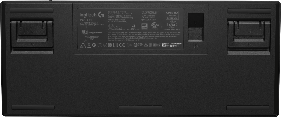 Купить Logitech G PRO X TKL - Tastatur - Hintergrundbeleuchtung - Bluetooth, 2.4 GHz - AZERTY - Französisch - Tastenschalter: Tactile - Schwarz (920-012131) в магазине wardena.ru