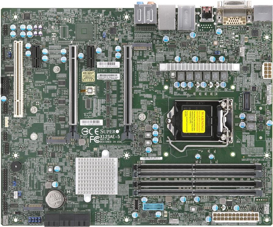 Купить Super Micro SUPERMICRO X12SAE-5 - Motherboard - ATX - LGA1200-Sockel - W580 Chipsatz - USB 3,2 Gen 1, USB 3,2 Gen 2, USB-C Gen 2x2 - Gigabit LAN, 2,5 Gigabit LAN - Onboard-Grafik (CPU erforderlich) - HD Audio (MBD-X12SAE (MBD-X12SAE-5-B) в магазине wardena.ru
