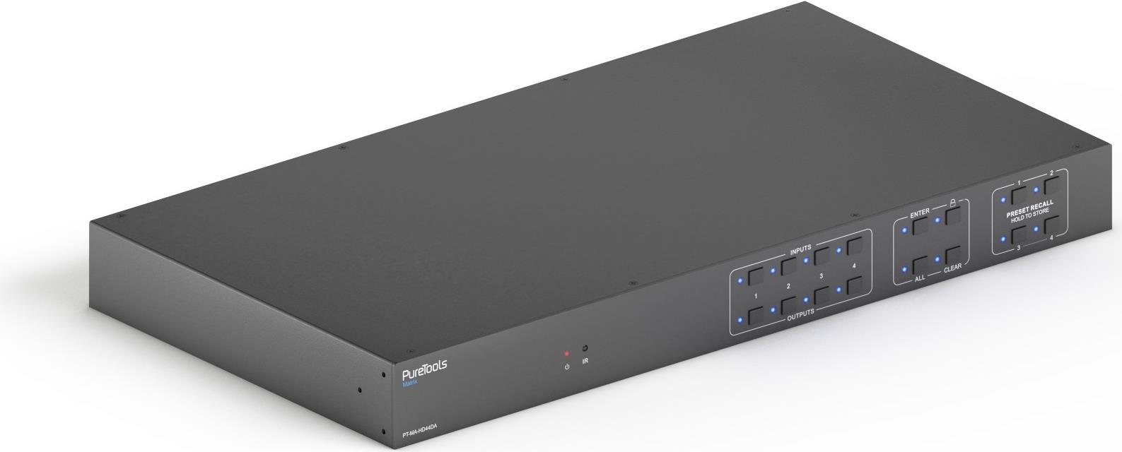 Купить PureLink PureTools PT-MA-HD44DA - 4x4 Matrix Switcher / Scaler / Audio Disembedder в магазине wardena.ru