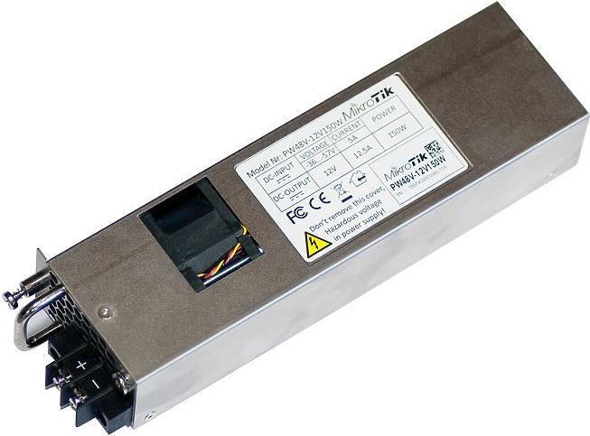 Купить MikroTik PW48V-12V150W - Stromversorgung Hot-Plug (Plug-In-Modul) - 150 Watt - für Cloud Core Router CCR1072-1G-8S+, CCR1072-1G-S+ (PW48V-12V150W) в магазине wardena.ru