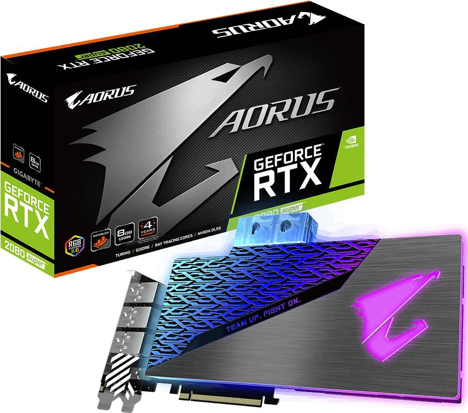 Купить Gigabyte AORUS GeForce RTX 2080 SUPER WATERFORCE WB 8G - Grafikkarten - GF RTX 2080 SUPER - 8 GB GDDR6 - PCIe 3.0 x16 - 3 x DisplayPort, 3 x HDMI, USB-C (GV-N208SAORUS WB-8GC) в магазине wardena.ru