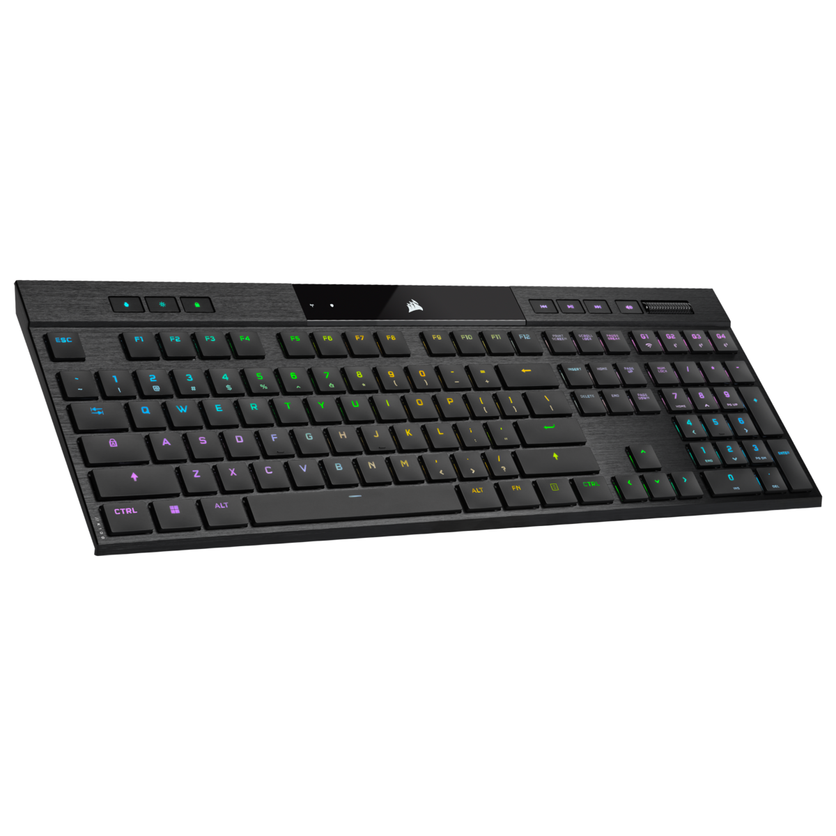 Купить Corsair K100 RGB AIR Ultra-Thin Mechanical Gaming Keyboard DE Tastatur USB + RF Wireless + Bluetooth Deutsch Schwarz (CH-913A01U-DE) в магазине wardena.ru