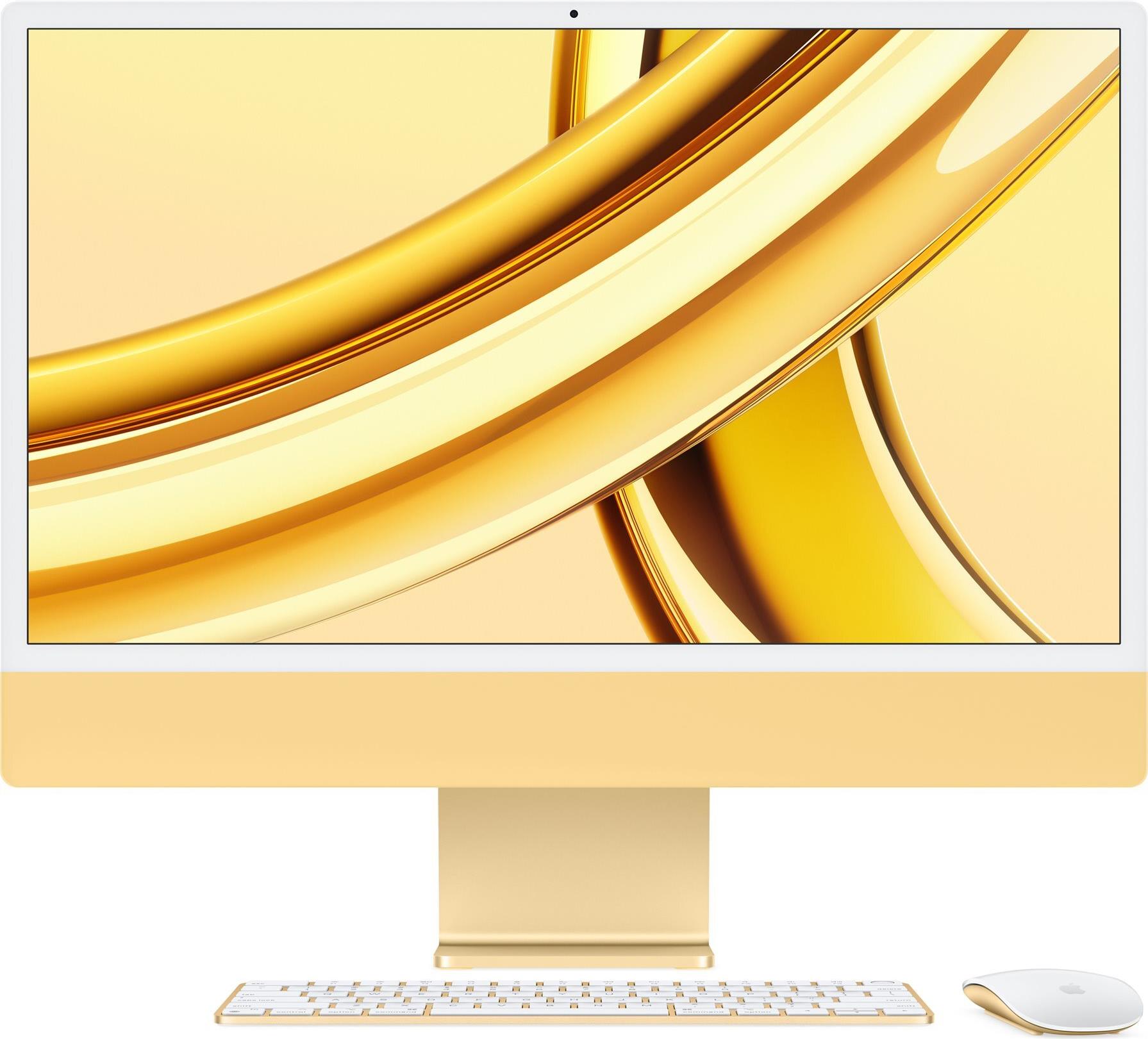 Купить Apple 24" iMac mit Retina 4,5K Display: M3 Chip mit 8-Core CPU und 10-Core GPU - Gelb (Z19F) в магазине wardena.ru