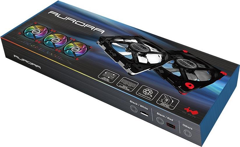 Купить In Win AURORA Computergehäuse Kühler 12 cm Schwarz - Weiß 1 Stück(e) (Aurora Black/White) в магазине wardena.ru