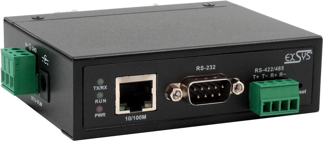 Купить EXSYS GmbH Serial Device Server 1x RS232/422/485, mit Netzadapter (EX-61001) в магазине wardena.ru