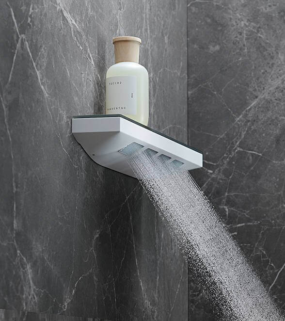 Купить Hansgrohe Rainfinity Боковой душ 500 1jet с полкой белый матовый 26243700 в магазине wardena.ru
