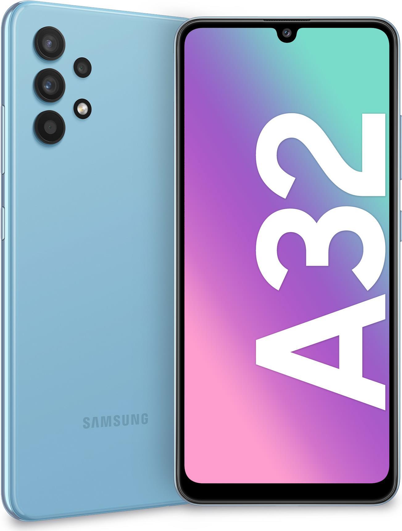 Купить Samsung Galaxy A32 - 4G Smartphone - Dual-SIM - RAM 4 GB / Interner Speicher 128 GB - microSD slot - OLED-Display - 6.4" - 2400 x 1080 Pixel - 4x x Rückkamera 64 MP, 8 MP, 5 MP, 5 MP - front camera 20 MP - Awesome Blue (SM-A325FZBGEUE) в магазине wardena.ru