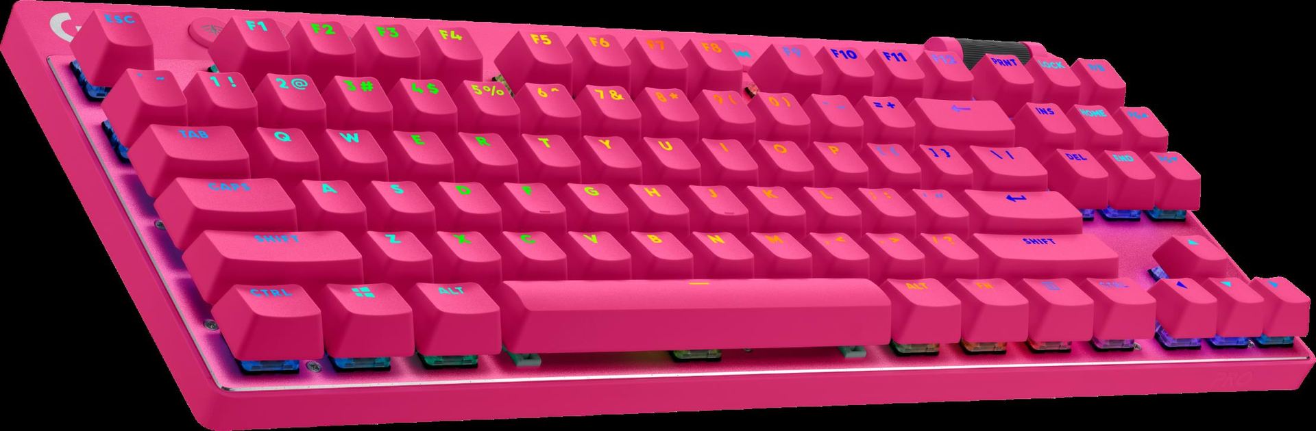 Купить Logitech G PRO X TKL Tastatur Gaming RF Wireless + Bluetooth QWERTZ Deutsch Magenta (920-012155) в магазине wardena.ru